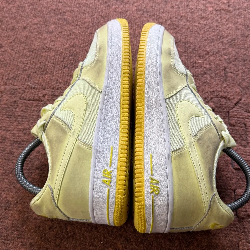 B+ shoes Nike Air Force 1 Low GS Yellow‎ White Sneakers AV8183-800 Kids 5.5Y gym